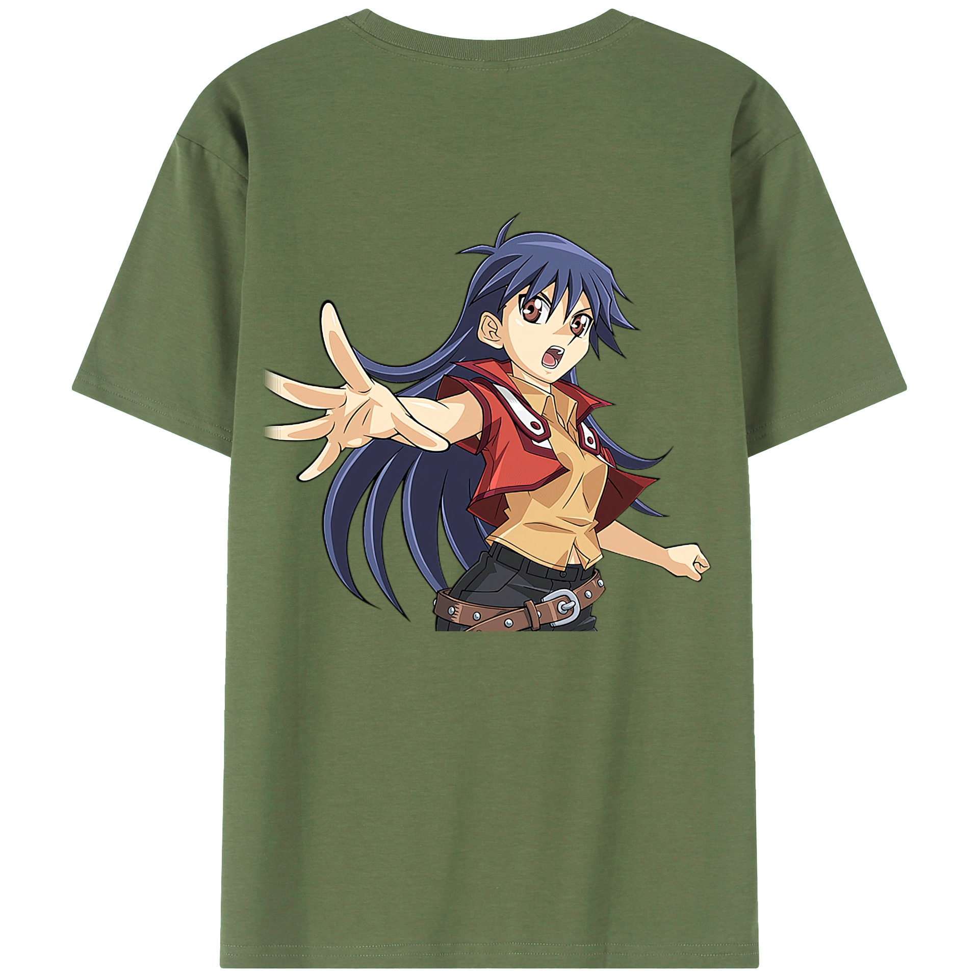 （画像用） 遊☆戯☆王 Yu-Gi-Oh! 綿100％ メンズ半袖Tシャツ（バックプリント） 通気性